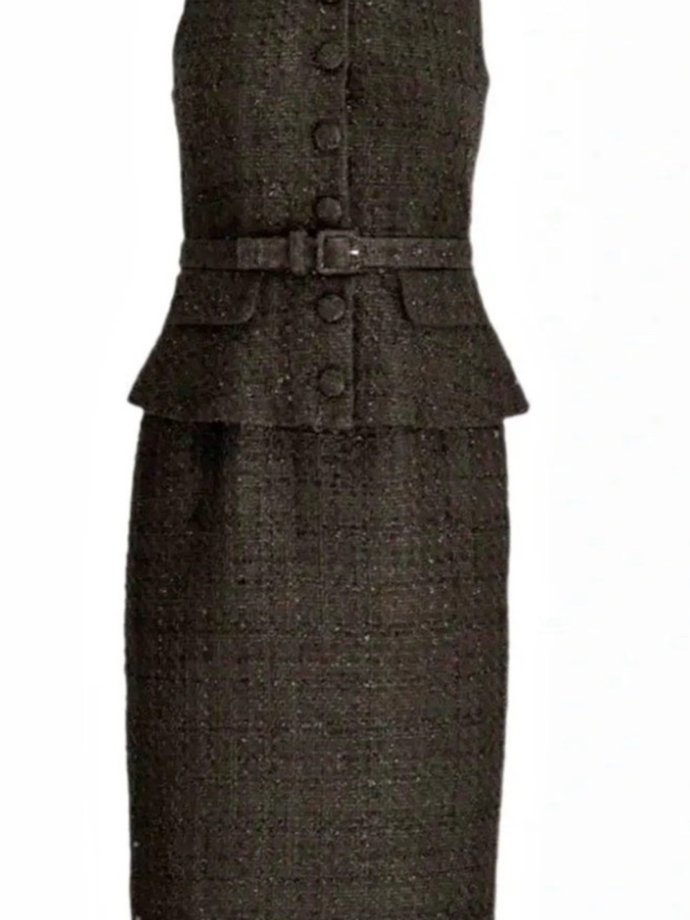 Donna Karan KAI T43P3 Sleeveless Midi Dress in Black Size 2 NWT